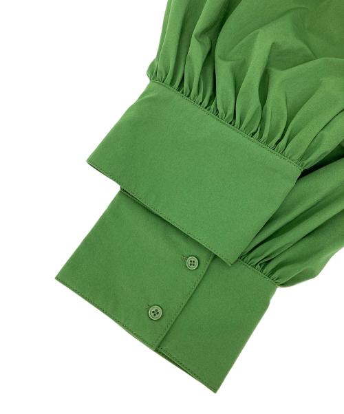 ear PAPILLONNER（イアパピヨネ）ear PAPILLONNER (イアパピヨネ) ボリュームスリーブギャザーワンピース グリーン サイズ:Fの古着・服飾アイテム