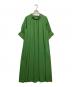 ear PAPILLONNER（イアパピヨネ）の古着「ボリュームスリーブギャザーワンピース」｜グリーン