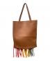 LOEWE (ロエベ) パウラズ イビザフリンジ トートバッグ ホワイト：45000円