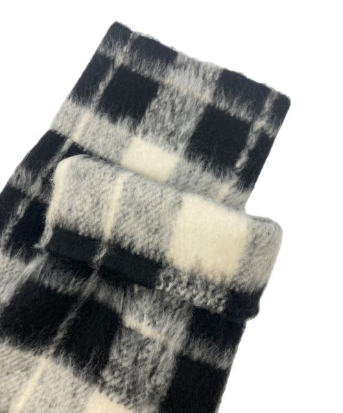 luan（ルアン）luan (ルアン) 2way shaggy collar coat ブラック×ホワイト サイズ:Sの古着・服飾アイテム