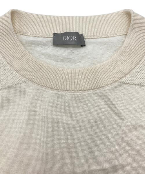 Dior（ディオール）Dior (ディオール) Jardin シルク混 フローラル刺繍 ニット ベージュ サイズ:SIZE Sの古着・服飾アイテム