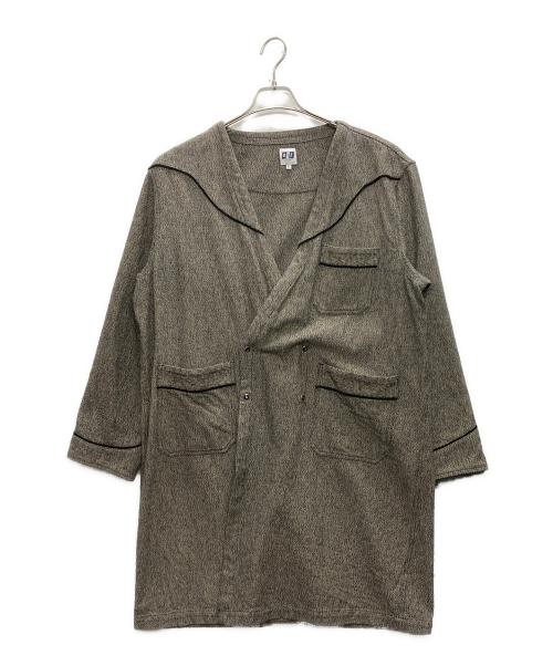 AiE（エーアイイー）AiE (エーアイイー) ウエスタンノーカラーコート ベージュ サイズ:SIZE Lの古着・服飾アイテム