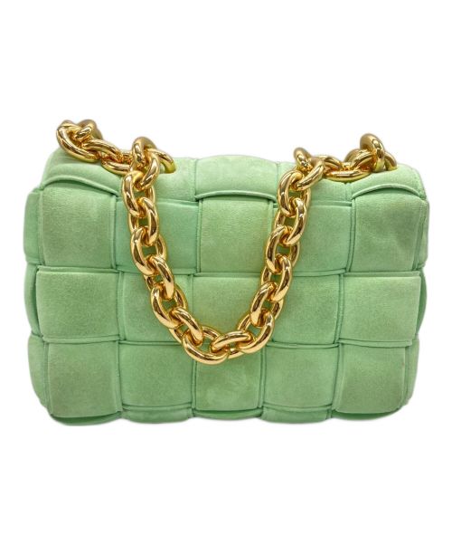 BOTTEGA VENETA（ボッテガベネタ）BOTTEGA VENETA (ボッテガベネタ) チェーンカセットショルダーバッグ グリーンの古着・服飾アイテム