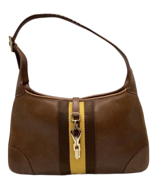 GUCCI（グッチ）GUCCI (グッチ) ジャッキーラインワンショルダーバッグ ブラウンの古着・服飾アイテム