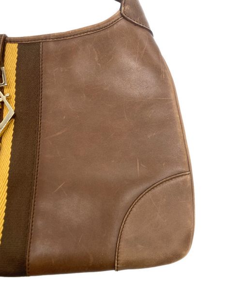 GUCCI（グッチ）GUCCI (グッチ) ジャッキーラインワンショルダーバッグ ブラウンの古着・服飾アイテム