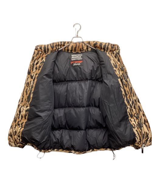 WACKO MARIA（ワコマリア）WACKO MARIA (ワコマリア) NANGA (ナンガ) レオパード柄ダウンジャケット ブラウン×ブラック サイズ:XLの古着・服飾アイテム