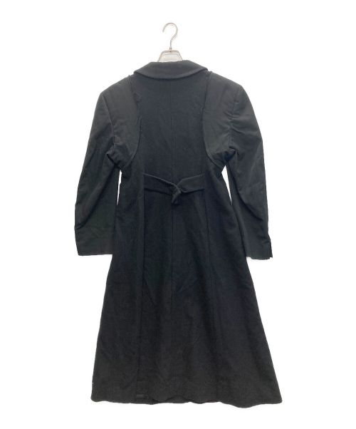 COMME des GARCONS（コムデギャルソン）COMME des GARCONS (コムデギャルソン) ウールギャバ切替マキシコート ブラック サイズ:SIZE Mの古着・服飾アイテム