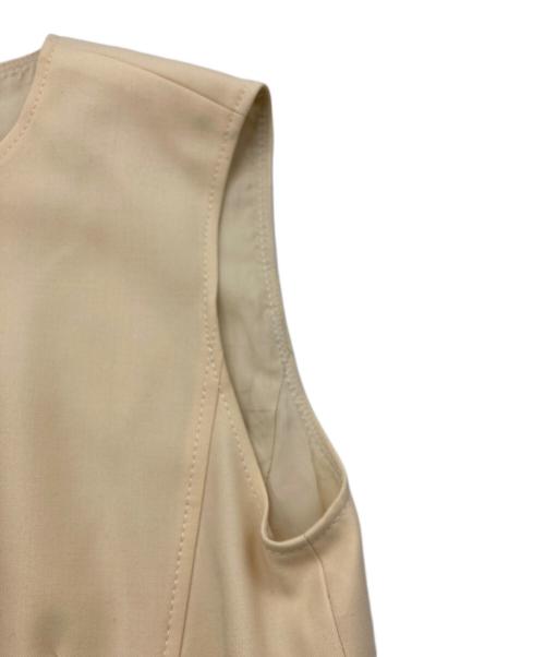 ADEAM（アディアム）ADEAM (アディアム) ノースリーブフレアワンピース アイボリーの古着・服飾アイテム