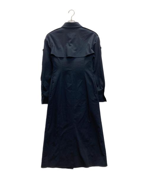 ADEAM（アディアム）ADEAM (アディアム) アームストラップシャツワンピース ネイビーの古着・服飾アイテム