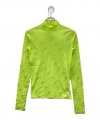 MAISON SPECIALメゾンスペシャル）の古着「Rubber Print Mesh Top」｜イエロー