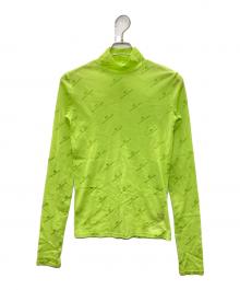 MAISON SPECIAL（メゾンスペシャル）の古着「Rubber Print Mesh Top」｜イエロー