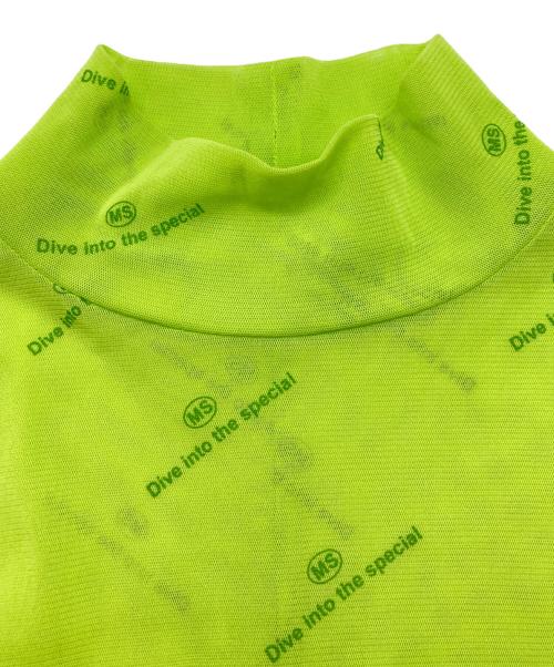 MAISON SPECIAL（メゾンスペシャル）MAISON SPECIAL (メゾンスペシャル) Rubber Print Mesh Top イエロー サイズ:SIZE Freeの古着・服飾アイテム
