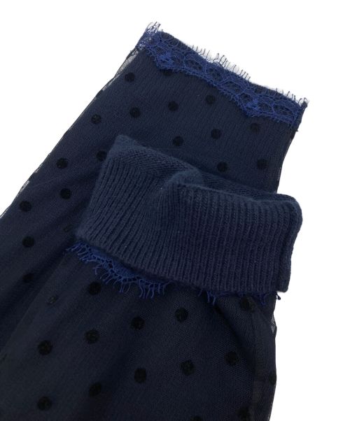 MUVEIL（ミュベール）MUVEIL (ミュベール) チュールニットガウン ネイビー サイズ:SIZE 38の古着・服飾アイテム