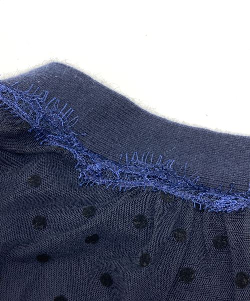 MUVEIL（ミュベール）MUVEIL (ミュベール) チュールニットガウン ネイビー サイズ:SIZE 38の古着・服飾アイテム