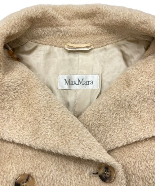 MaxMara（マックスマーラ）MaxMara (マックスマーラ) アルパカウールダブルブレストコート ベージュ サイズ:SIZE 40の古着・服飾アイテム