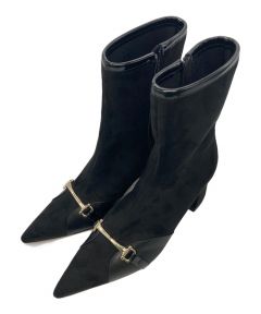中古・古着通販】YELLO (イエロ) MINKY SHORT BOOTS レオパード 厚底