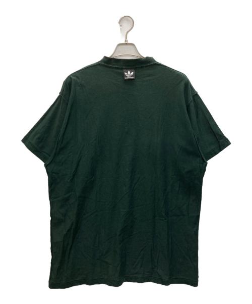 BALENCIAGA（バレンシアガ）BALENCIAGA (バレンシアガ) adidas (アディダス) ロゴ刺繍インサイドアウトTシャツ グリーン サイズ:SIZE 1の古着・服飾アイテム