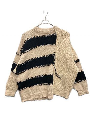 中古・古着通販】ROTOL (ロトル) FRANKEN C/N KNIT MULTI ベージュ