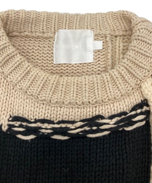 ROTOL（ロトル）ROTOL (ロトル) FRANKEN C/N KNIT MULTI ベージュ サイズ:SIZE 3の古着・服飾アイテム