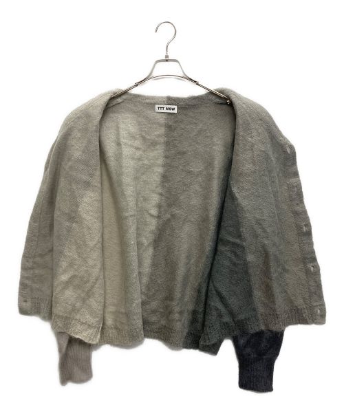 TTT MSW（ティー）TTT MSW (ティー) バイカラーモヘアニットカーディガン グレー サイズ:SIZE XLの古着・服飾アイテム