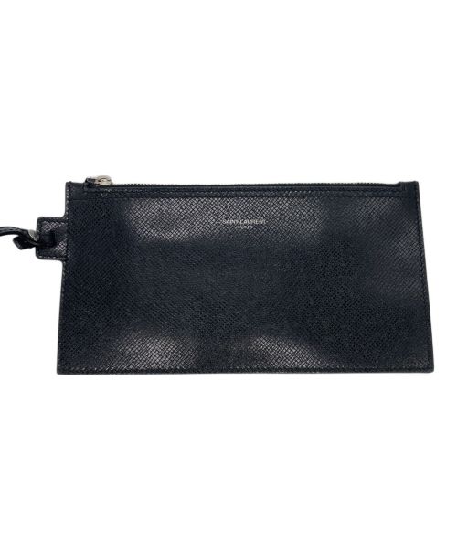 Saint Laurent Paris（サンローランパリ）Saint Laurent Paris (サンローランパリ) レザートートバッグ ブラックの古着・服飾アイテム