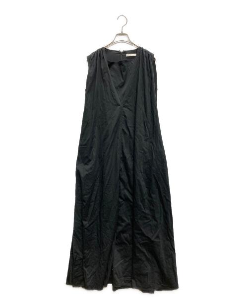 ADEAM（アディアム）ADEAM (アディアム) コットン ノースリーブ ワンピース ブラック サイズ:SIZE XSの古着・服飾アイテム