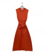 Loulou Willoughbyルルウィルビー）の古着「フロントスリットロングワンピース」｜オレンジ