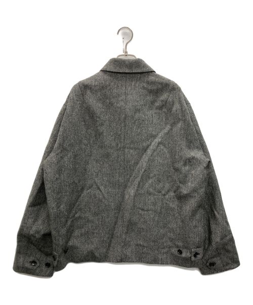 INTERIM（インテリム）INTERIM (インテリム) ウールツイード ハリントンジャケット グレー サイズ:SIZE 5(L)の古着・服飾アイテム
