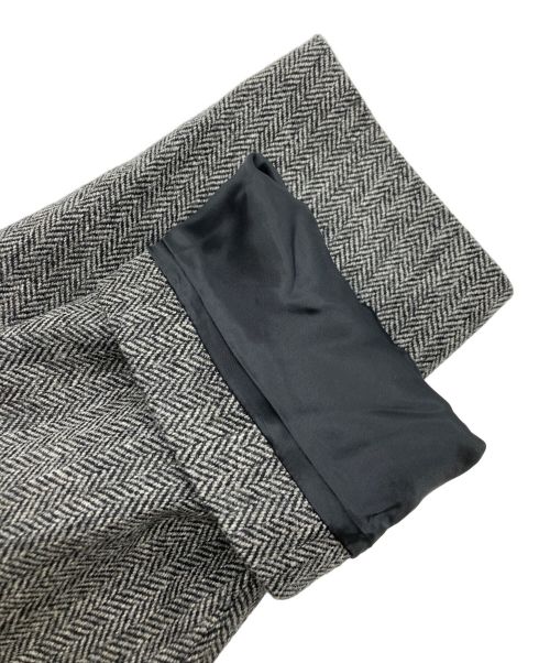 INTERIM（インテリム）INTERIM (インテリム) ウールツイード ハリントンジャケット グレー サイズ:SIZE 5(L)の古着・服飾アイテム