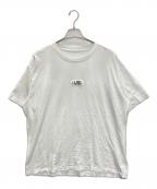 MM6 Maison Margielaエムエムシックスメゾンマルジェラ）の古着「ロゴパッチTシャツ」｜ホワイト