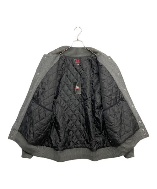 68&BROTHERS（68&ブラザーズ）68&BROTHERS (68&ブラザーズ) Melton Varsity Jacket グレー サイズ:XL 未使用品の古着・服飾アイテム