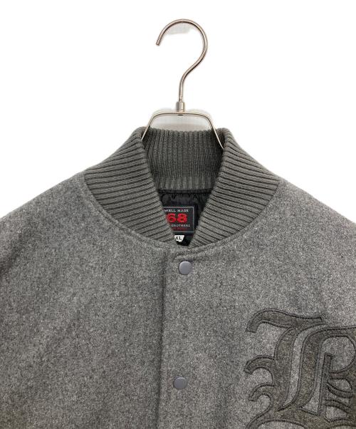 68&BROTHERS（68&ブラザーズ）68&BROTHERS (68&ブラザーズ) Melton Varsity Jacket グレー サイズ:XL 未使用品の古着・服飾アイテム
