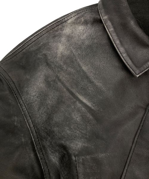 seven by seven（セブンバイセブン）seven by seven (セブンバイセブン) ユーロ ワーク レザー ジャケット グレー サイズ:SIZE Mの古着・服飾アイテム