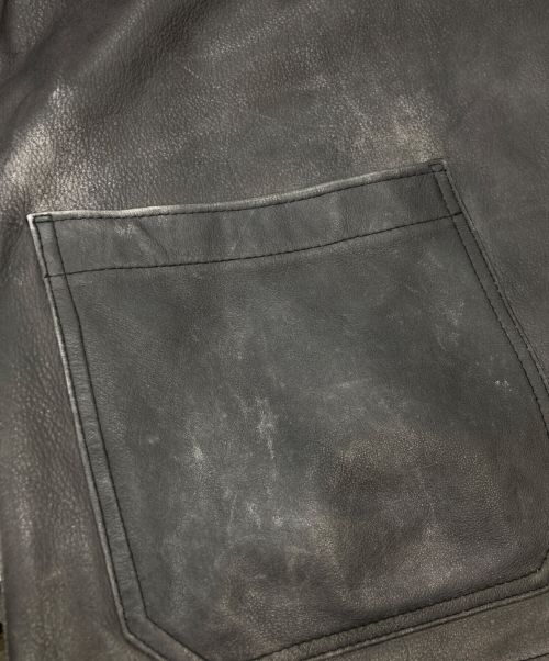 seven by seven（セブンバイセブン）seven by seven (セブンバイセブン) ユーロ ワーク レザー ジャケット グレー サイズ:SIZE Mの古着・服飾アイテム