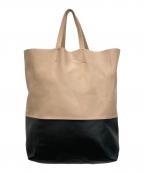 CELINEセリーヌ）の古着「ホリゾンタルカバ レザートートバッグ」｜ベージュ