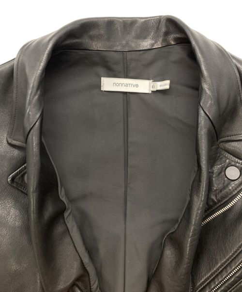 nonnative（ノンネイティブ）nonnative (ノンネイティブ) カウレザーダブルライダースジャケット ブラックの古着・服飾アイテム