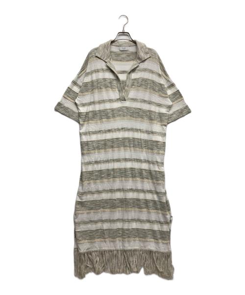 SLOBE IENA（スローブ イエナ）SLOBE IENA (スローブ イエナ) スキッパーフリンジワンピース アイボリー サイズ:FREEの古着・服飾アイテム