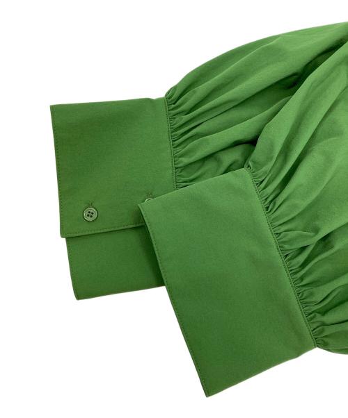 ear PAPILLONNER（イアパピヨネ）ear PAPILLONNER (イアパピヨネ) ボリュームスリーブギャザーワンピース グリーン サイズ:Fの古着・服飾アイテム