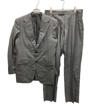 訳アリ）ダンヒル dunhill 英国調 セットアップスーツ グレー 段返り 中古・古着通販】dunhill (ダンヒル) ウールシルクセットアップスーツ