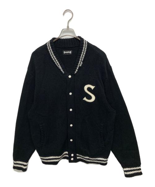 SUPPLIER（サプライヤー）SUPPLIER (サプライヤー) Sr Logo Knit Stadium Jacket ブラック サイズ:SIZE Lの古着・服飾アイテム