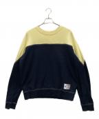 MARNIマルニ）の古着「BITONAL SWEATSHIRT」｜ネイビー×イエロー