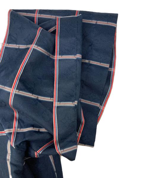 LOUIS VUITTON（ルイ ヴィトン）LOUIS VUITTON (ルイ ヴィトン) サイチェック柄シルク半袖シャツ ネイビー サイズ:SIZE Lの古着・服飾アイテム