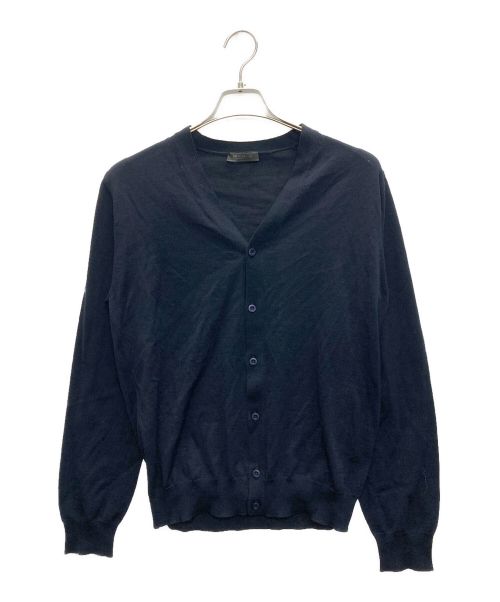 PRADA（プラダ）PRADA (プラダ) ハイゲージウールニットカーディガン ネイビー サイズ:46の古着・服飾アイテム