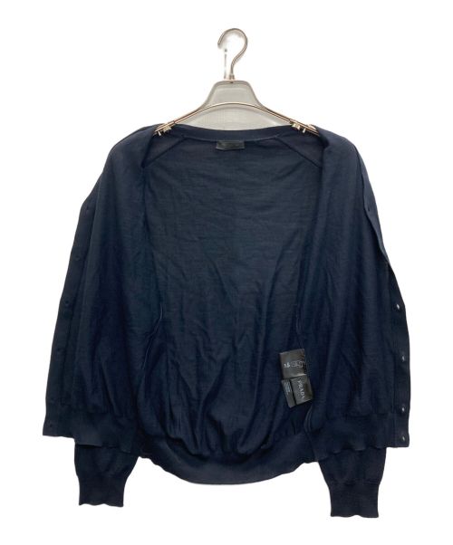 PRADA（プラダ）PRADA (プラダ) ハイゲージウールニットカーディガン ネイビー サイズ:46の古着・服飾アイテム