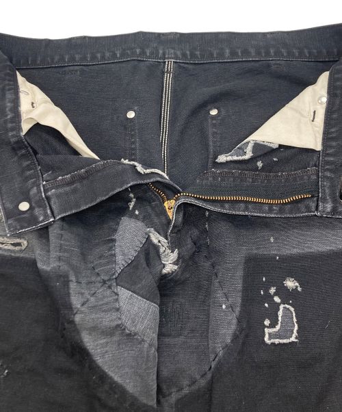 SAINT MICHAEL（セントマイケル）SAINT MICHAEL (セントマイケル) DENIM DOUBLE KNEE ブラック サイズ:Mの古着・服飾アイテム