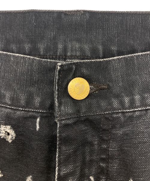 SAINT MICHAEL（セントマイケル）SAINT MICHAEL (セントマイケル) DENIM DOUBLE KNEE ブラック サイズ:Mの古着・服飾アイテム