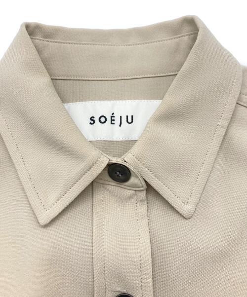 SOEJU（ソージュ）SOEJU (ソージュ) ソフトオックスシャツワンピース ベージュ サイズ:SIZE Sの古着・服飾アイテム