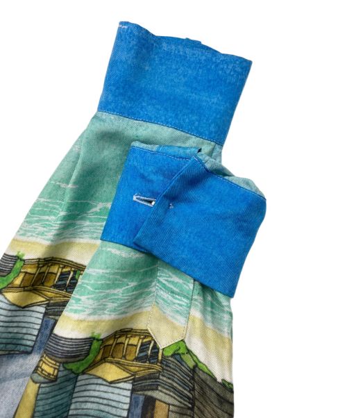 CASABLANCA（カサブランカ）CASABLANCA (カサブランカ) Printed Classic Silk Twill Shirt ブルー サイズ:SIZE 38の古着・服飾アイテム