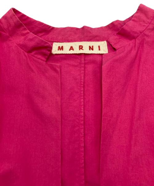 MARNI（マルニ）MARNI (マルニ) S/Sギャザーブラウス ピンク サイズ:SIZE 42の古着・服飾アイテム