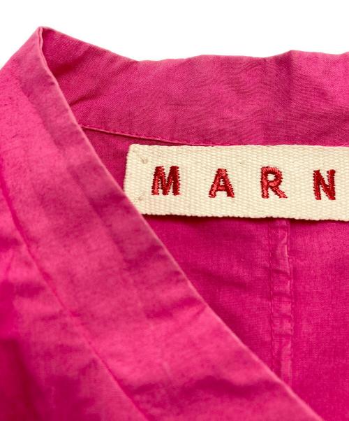 MARNI（マルニ）MARNI (マルニ) S/Sギャザーブラウス ピンク サイズ:SIZE 42の古着・服飾アイテム